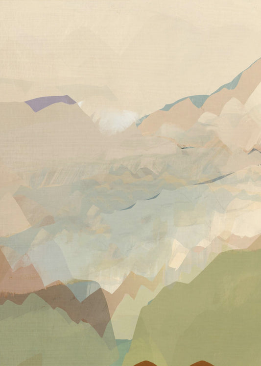 Pfirsichfarbene Bergkette 3 | Leinwand