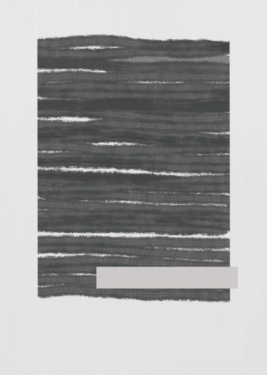 schwarze horizontale Pinselstriche | Leinwand