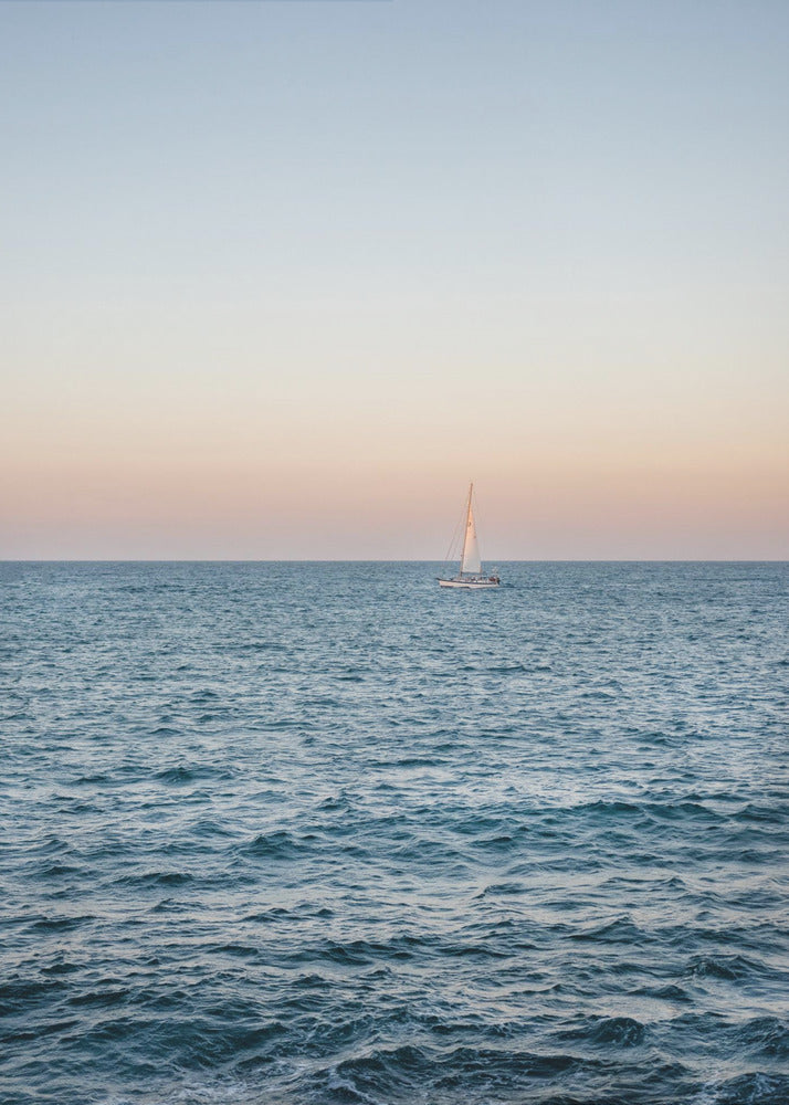 Segeln an der Amalfiküste bei Sonnenuntergang | Italien Reisefotografie | Leinwand