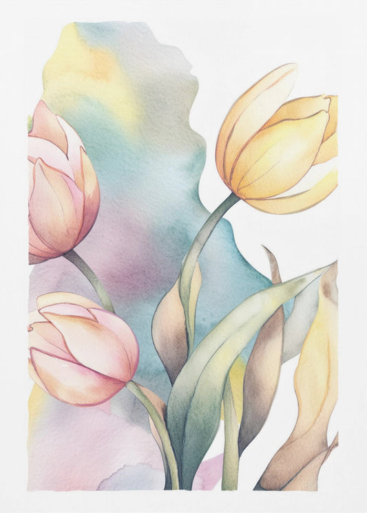 Aquarell Tulpe | Leinwand