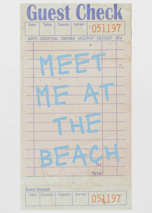 Triff mich am Strand Blau | Poster