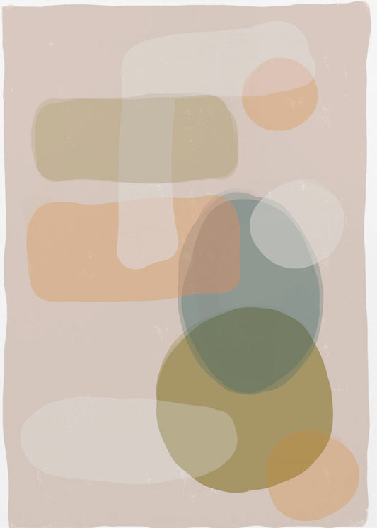 Abstrakte Kieselsteine in Orangetönen | Poster