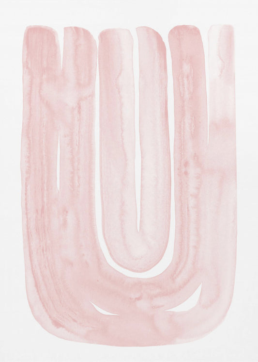 Abstrakte Blush Curves | Leinwand