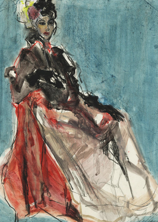 Elegant Pose of Woman Portrait | Canvas