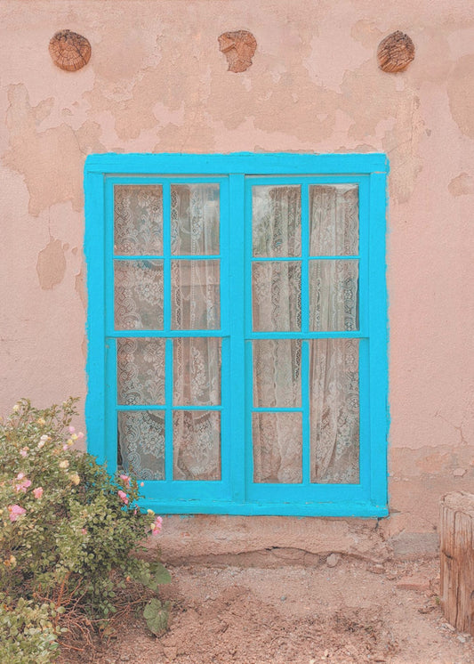 Türkises Fenster – Taos, New Mexico | Poster