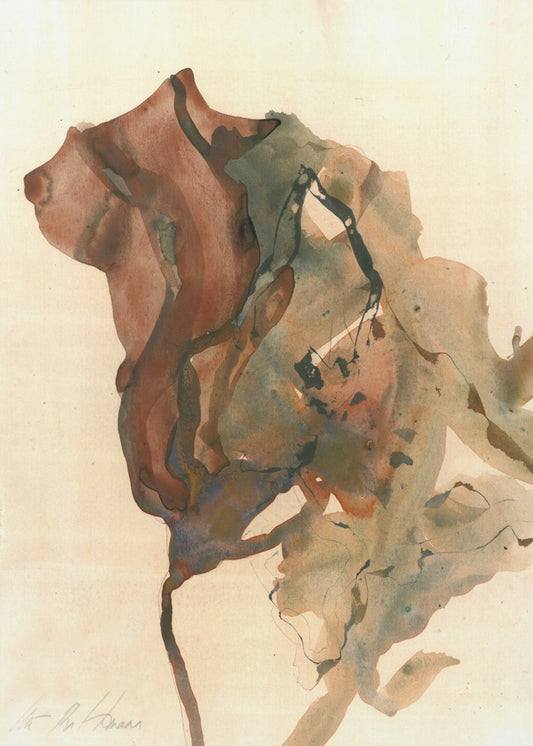 Organic Shapes in Earthy Tones of Brown and Green | Poster
