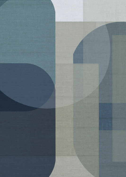 Gewebte blaue Schichten 1 | Poster