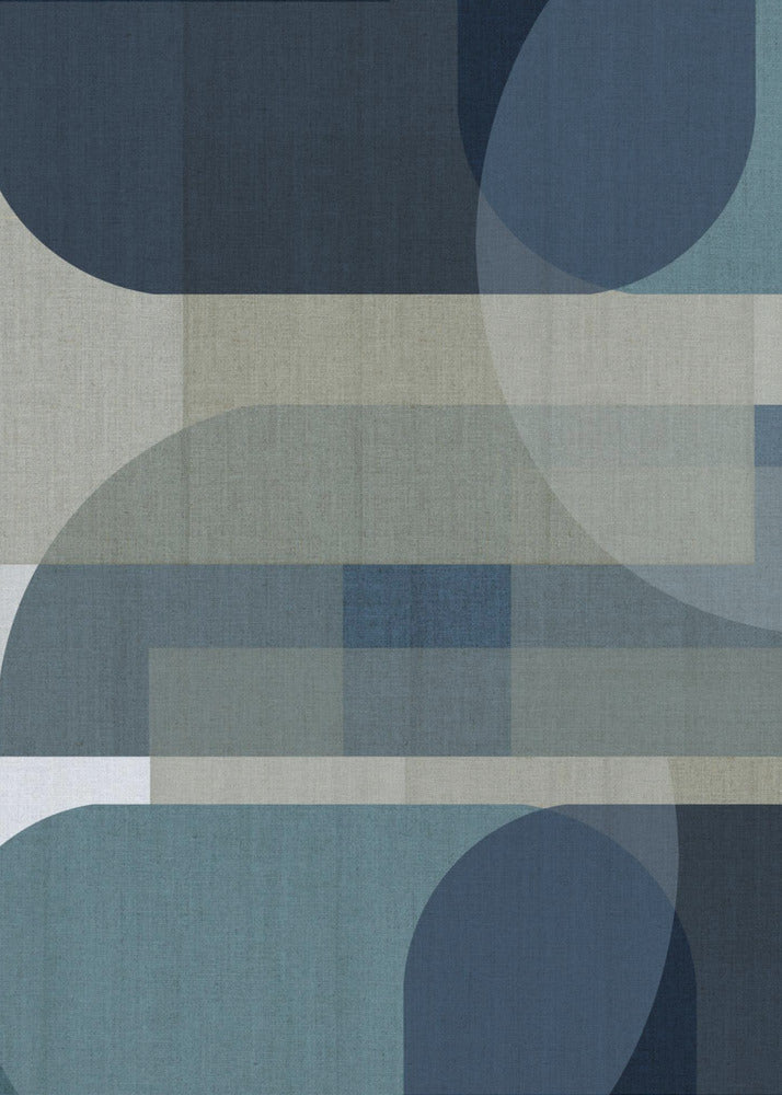 Gewebte blaue Schichten 3 | Poster