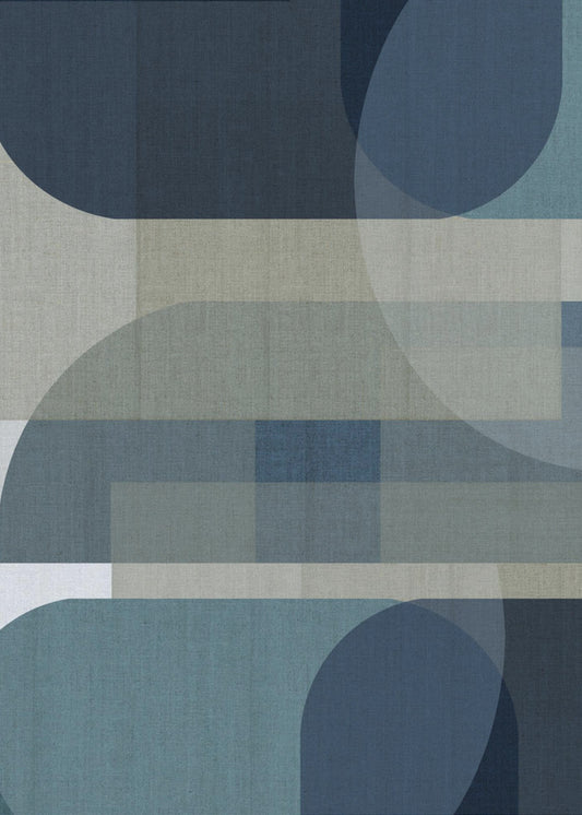 Gewebte blaue Schichten 3 | Poster
