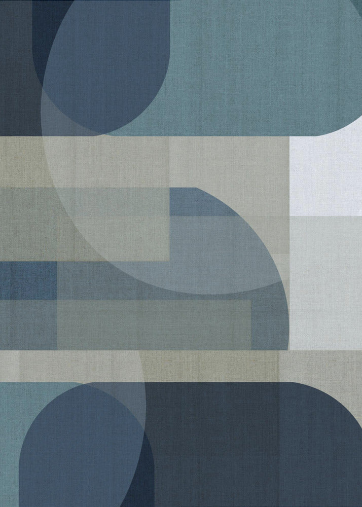 Gewebte blaue Schichten 4 | Poster