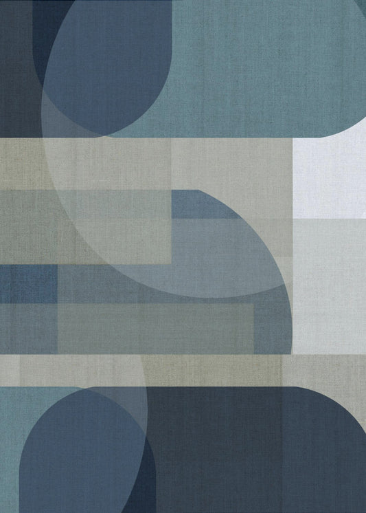 Gewebte blaue Schichten 4 | Poster