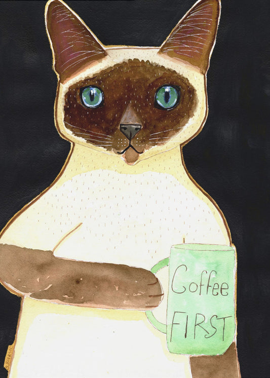 Kaffeekatze 2 Siamesen | Poster