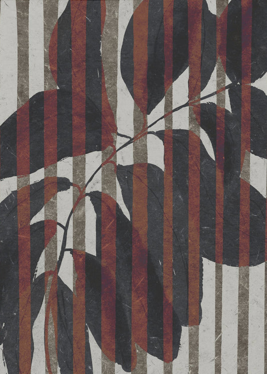 Gestreiftes Botanisches | Leinwand