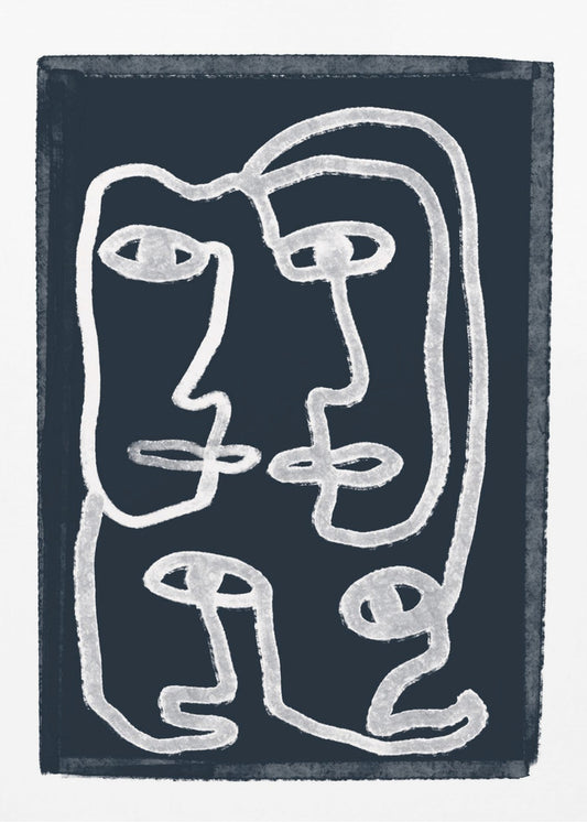Marine Abstrakte Menschen | Poster