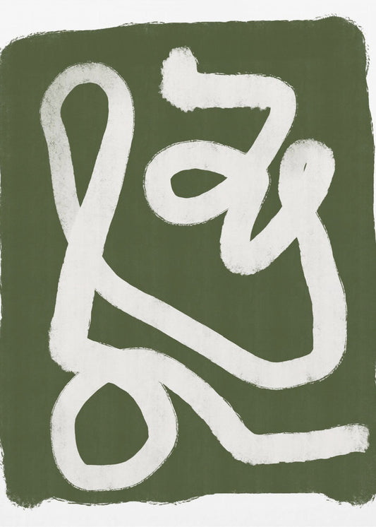 Abstrakte grüne Linien 2 | Poster
