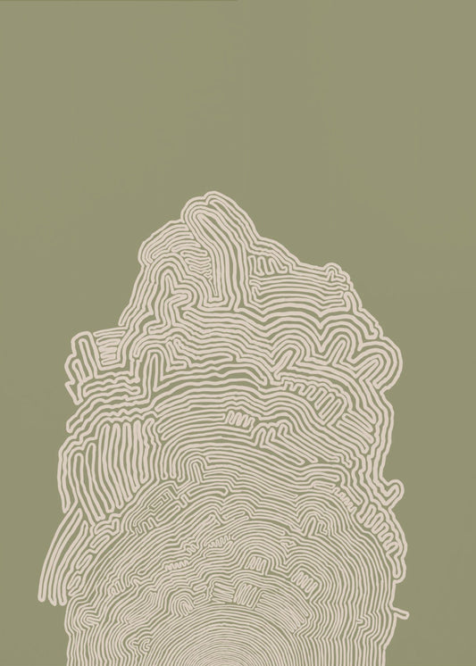 Linienzeichnung Grün Abstrakt | Poster