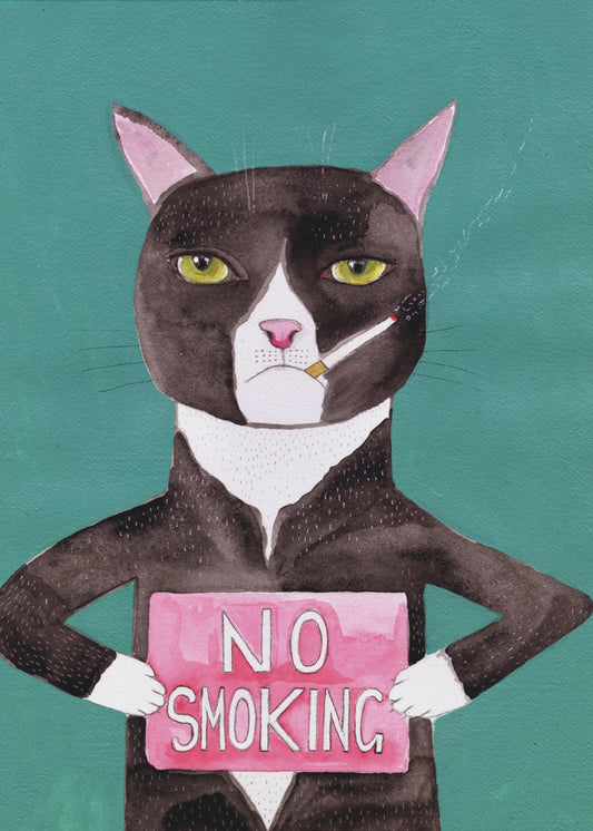Rauchende Katze | Poster