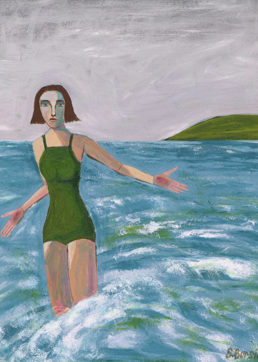 Frau am Meer | Poster