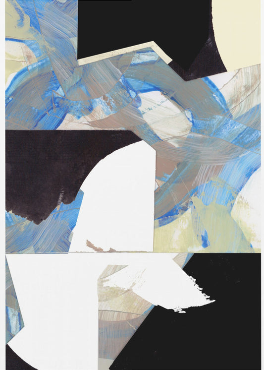 Blau Neutral Beige Schwarz 3 | Poster