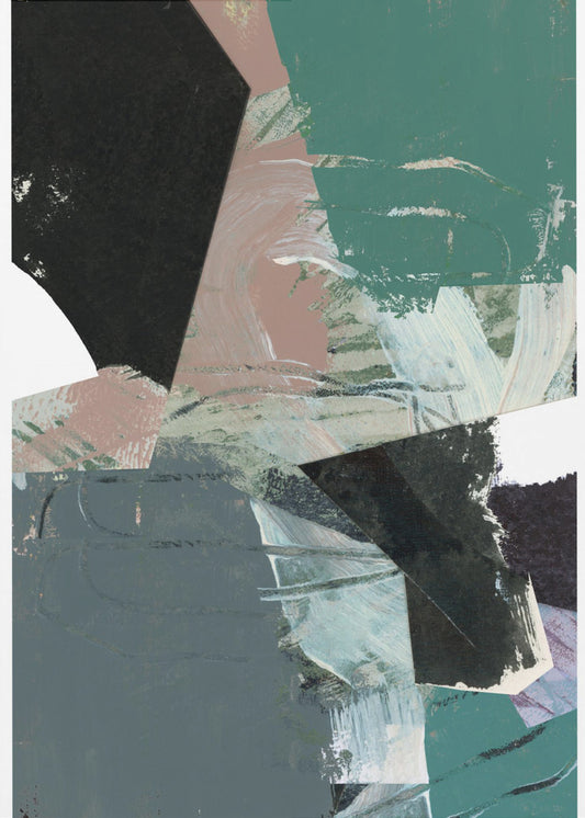 Blau Schwarz Neutral Weiß 3 | Poster