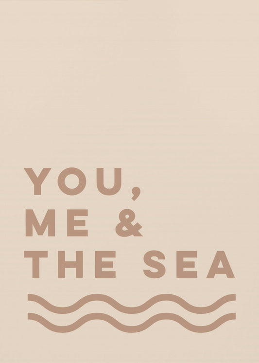 Du, ich und das Meer (Sand) | Leinwand