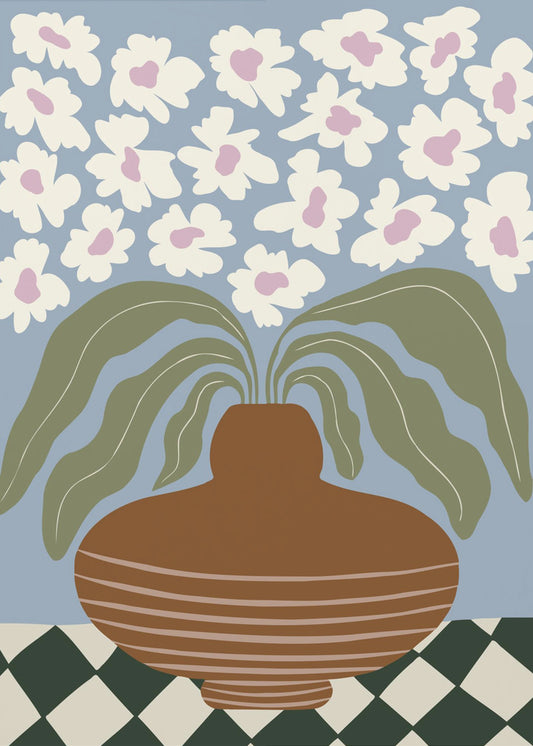 Retro Ton und Blume | Poster