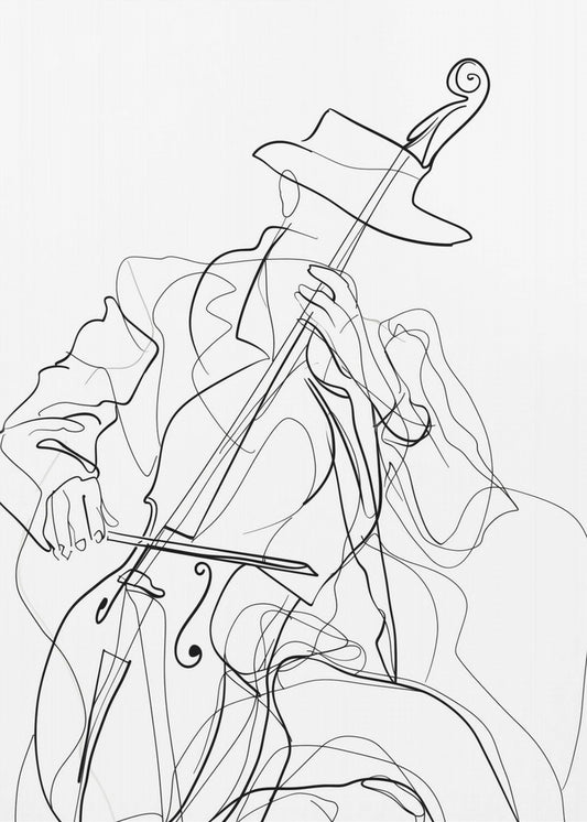 Line Art Musiker 1 | Leinwand