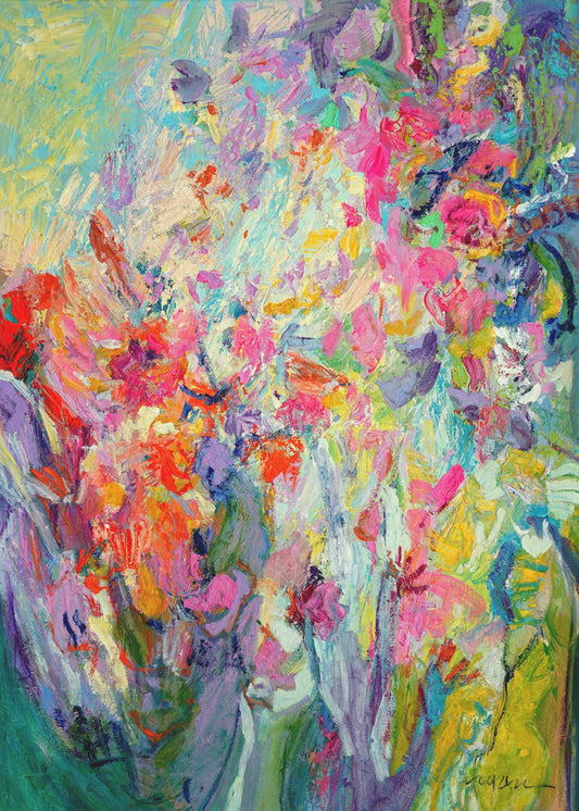 Lebendige Blumensymphonie | Leinwand