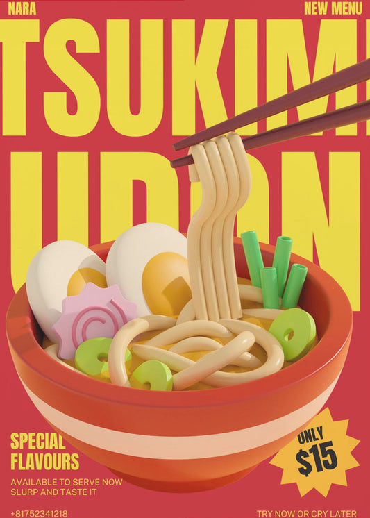 Tsukimi Udon-Menü | Leinwand