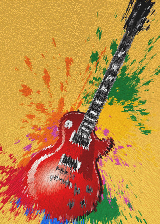 Electric Guitar Pop Art Exploding | Canvas