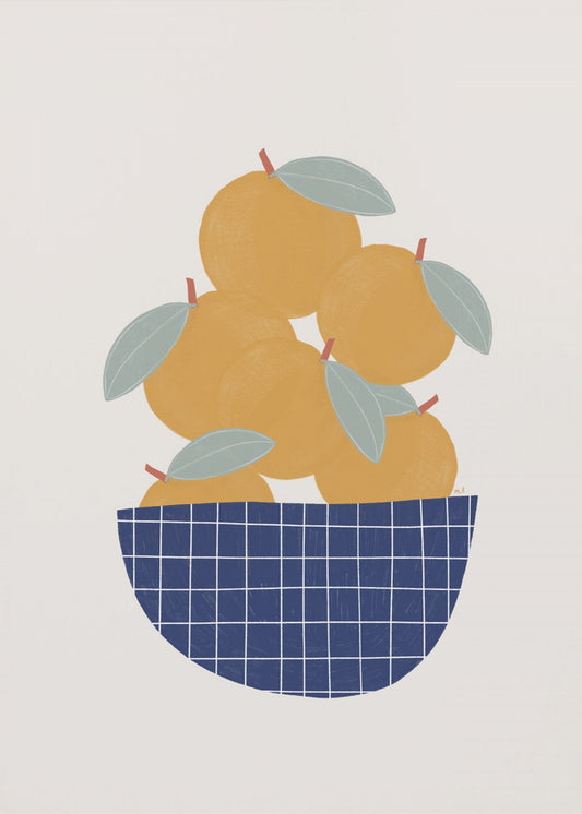 Schale mit Orangen | Poster