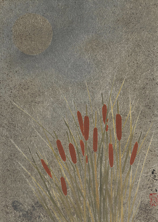 Japanisches Grasfeld bei Nacht (1807–1891) Voll | Poster