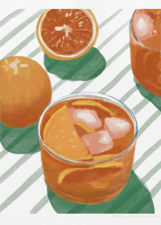 Pandc Cocktailandstripes Kopie 2 | Leinwand