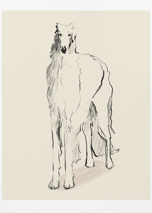 Borzoi Russian Wolfhound Pandc | Poster