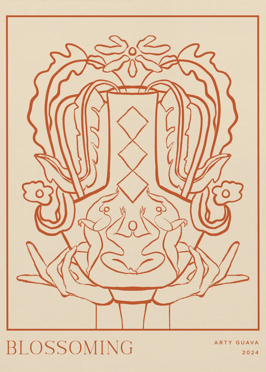 Vessel Collection: Blüte (LineArt) | Leinwand