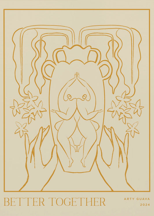 Vessel Collection: Gemeinsam besser (LineArt) | Leinwand