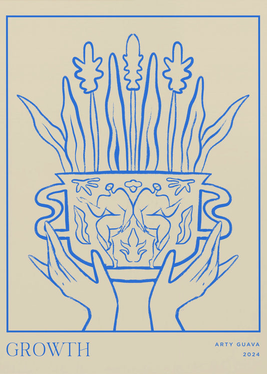 Vessel Collection: Wachstum (LineArt) | Leinwand