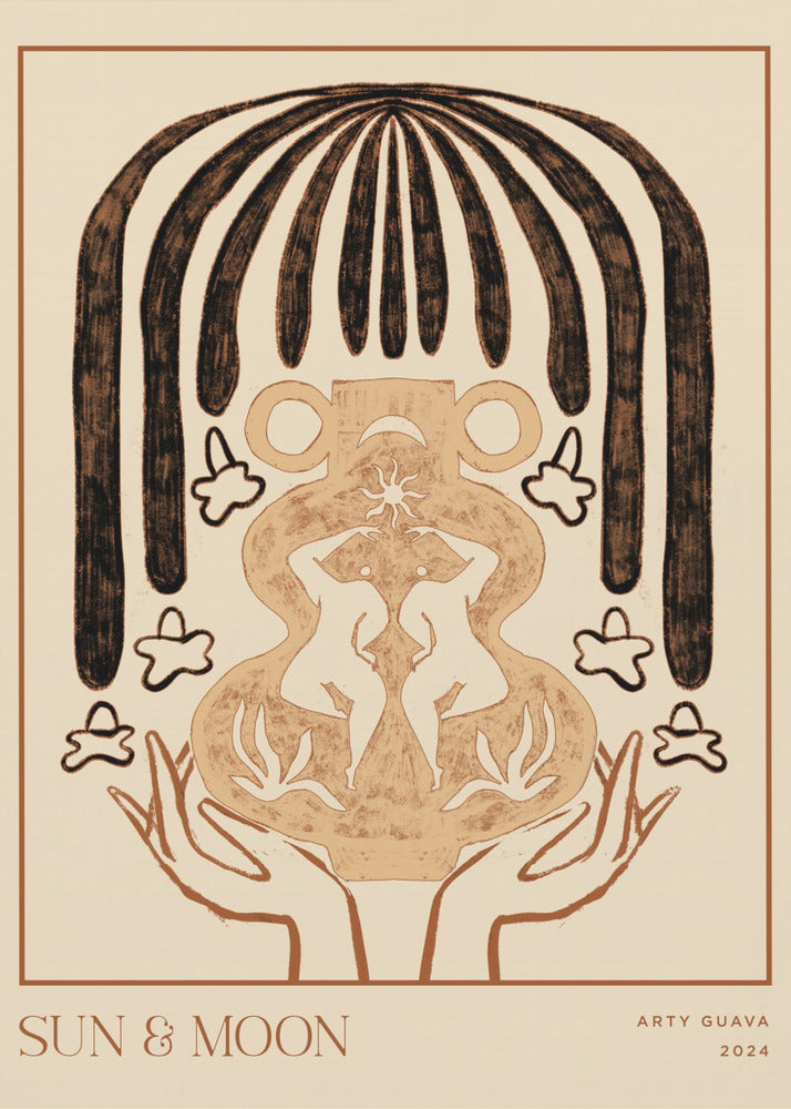Vessel Collection: Sonne &amp; Mond (LineArt) | Leinwand