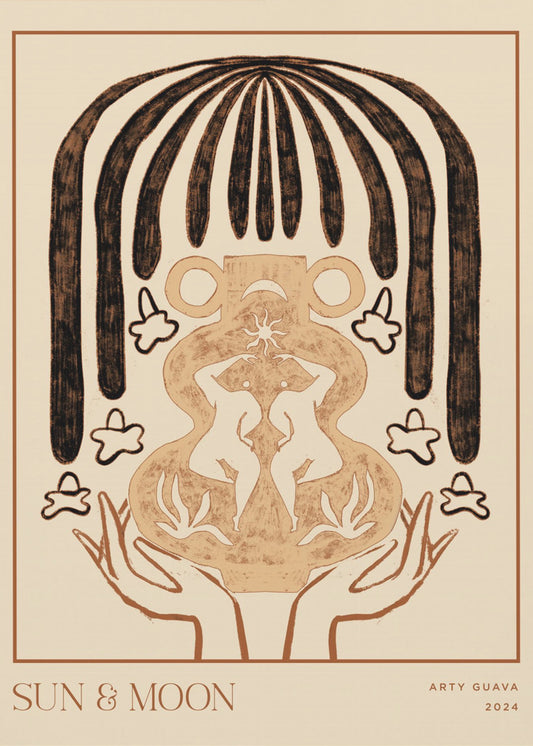 Vessel Collection: Sonne &amp; Mond (LineArt) | Leinwand