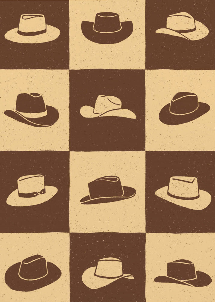 Cowboy Schachbrett | Poster