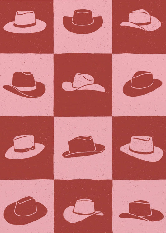 Cowgirl Schachbrett | Poster