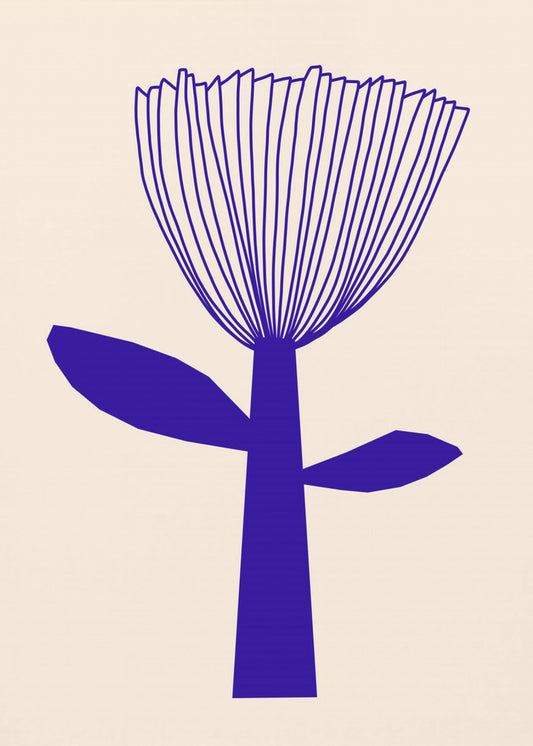 Blume Blau | Leinwand