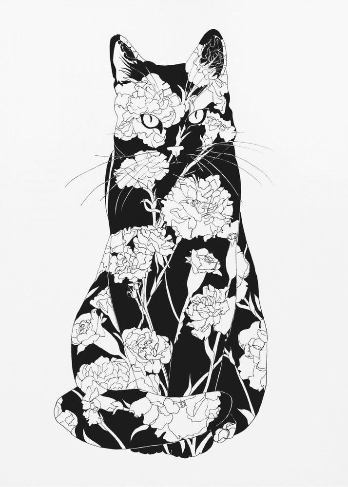 Nelkenkatze Original | Leinwand