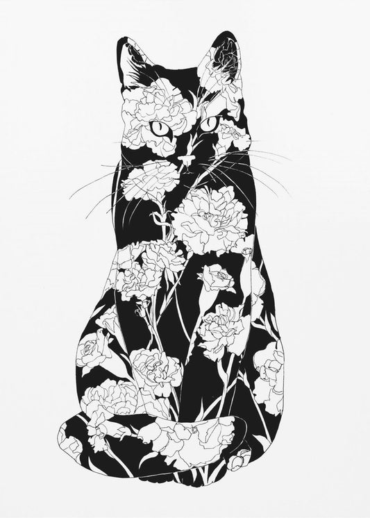 Nelkenkatze Original | Leinwand
