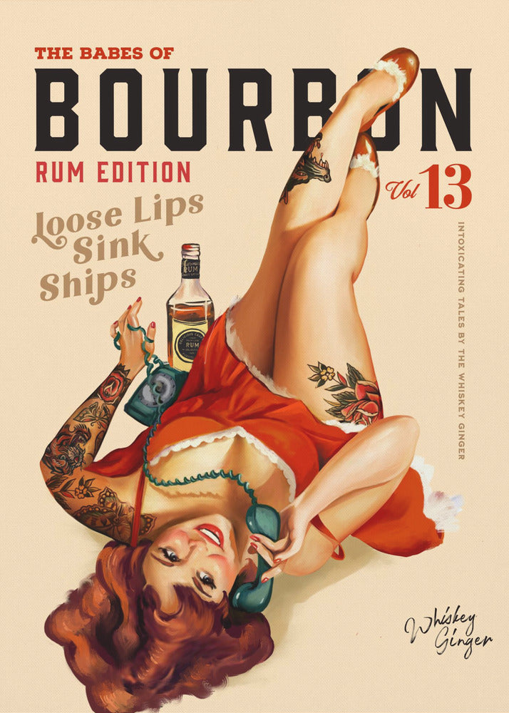 Babes of Bourbon Vol 13 Rum trinkendes Pinup-Girl-Kunst | Poster