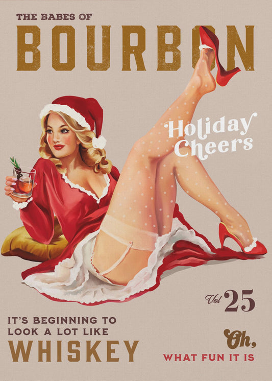 Babes of Bourbon Vol 25 Holiday Cheer Christmas Pinup | Canvas