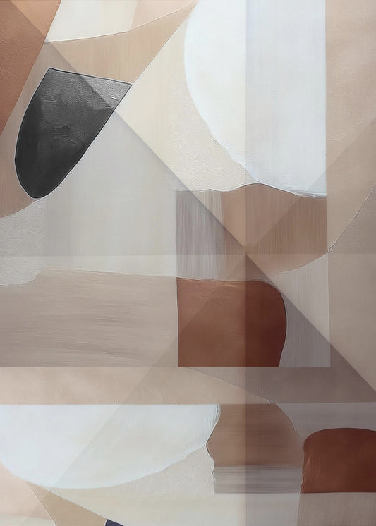Abstract Copper Neutral Tone Painting 2 | Poster