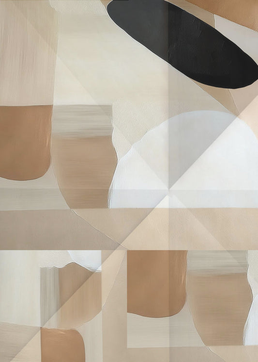 Abstract Copper Neutral Tone Painting 3 | Poster