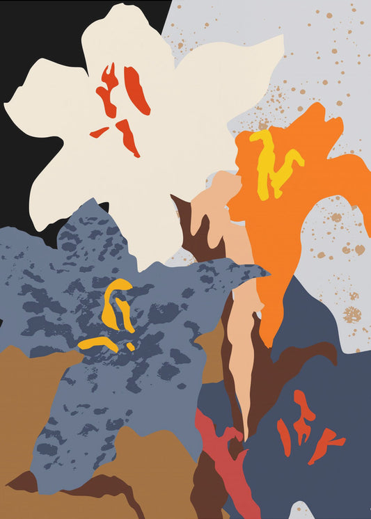 Abstrakte Lilien Nahaufnahme | Poster