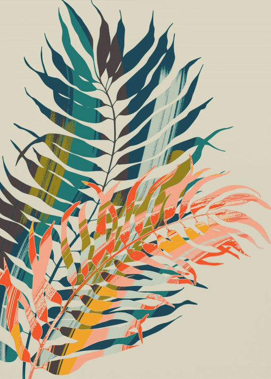 Bunte Palmblätter | Poster